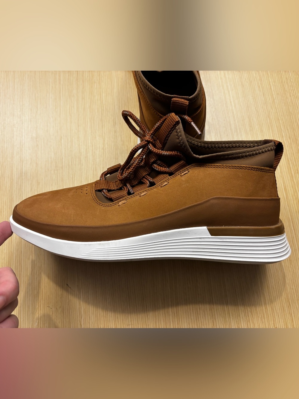 Wolf & Shepherd Crossover Mid WTZ Sneaker Boots Caramel Nubuck Men's Sz 6 M